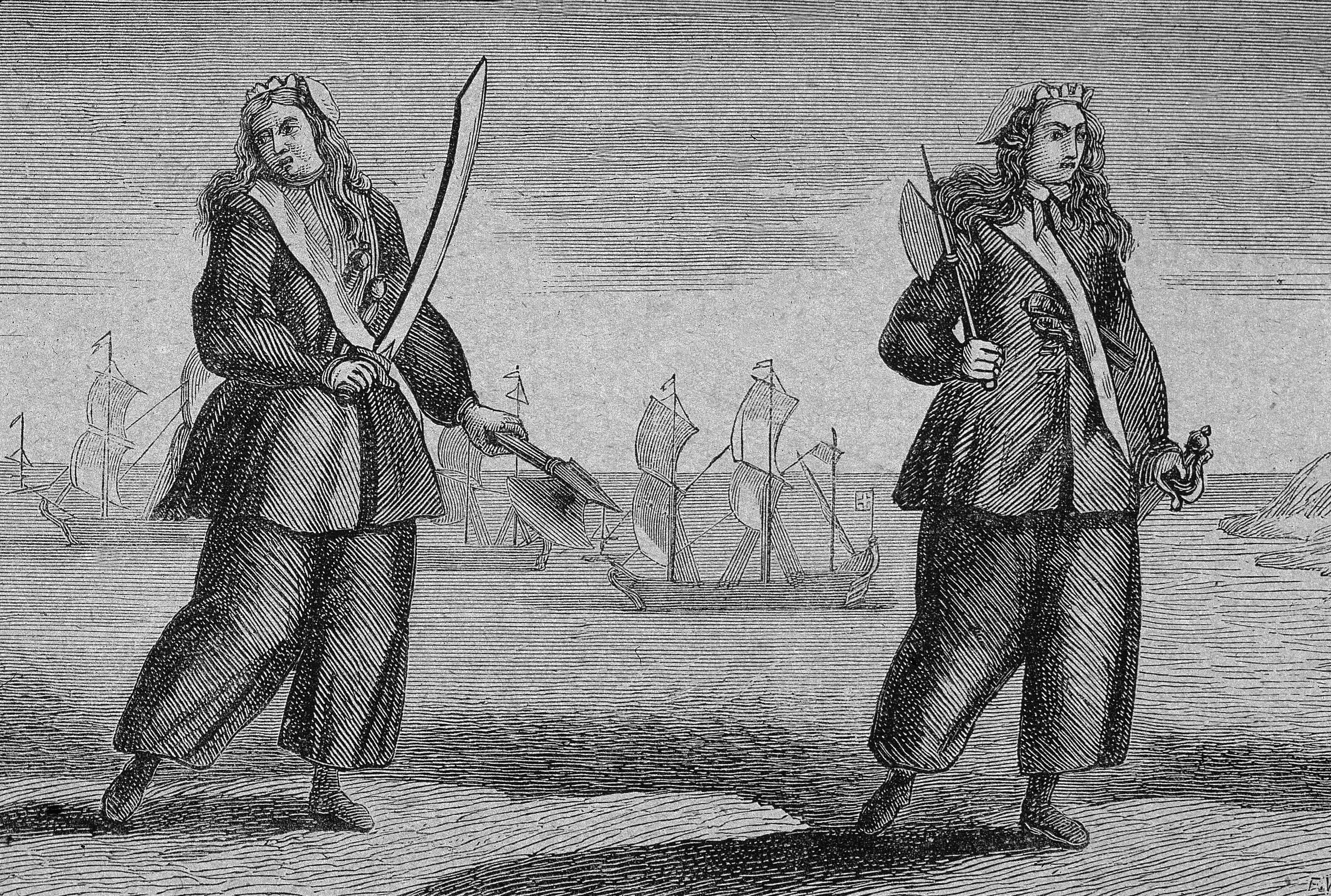 Anne Bonny and Mary Read, famous lady pirates