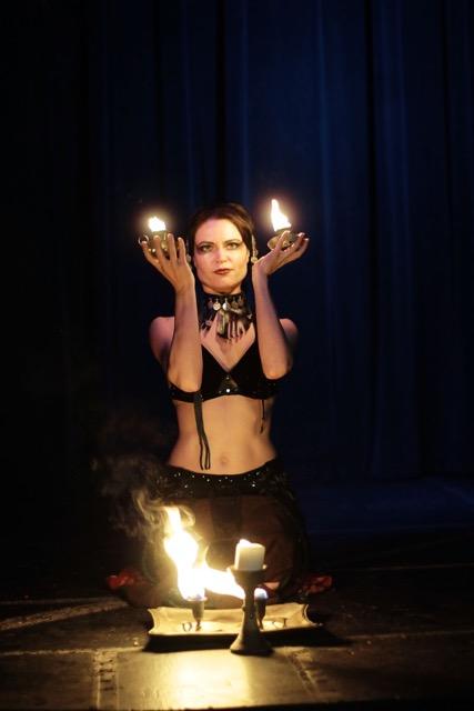 Fire performance and bellydance by Ariel Vanator, April 2017